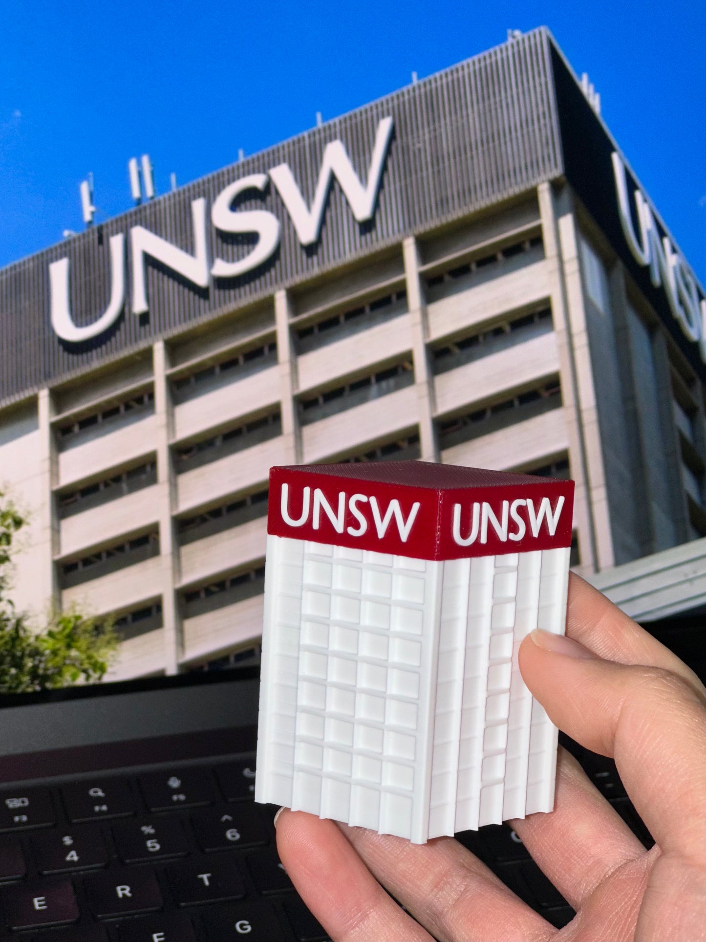 UNSW Main Library Miniature | 3D Printed - Red & White Edition