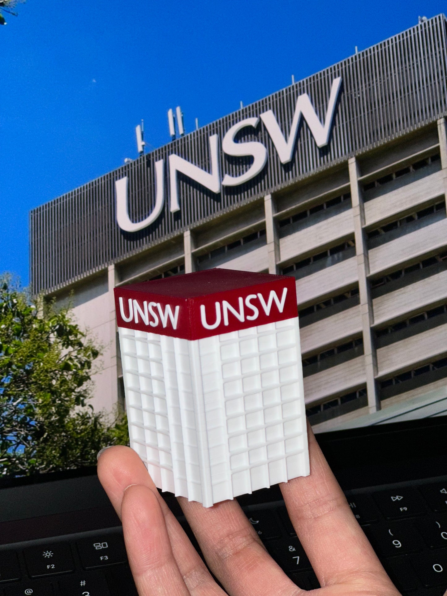 UNSW Main Library Miniature | 3D Printed - Red & White Edition