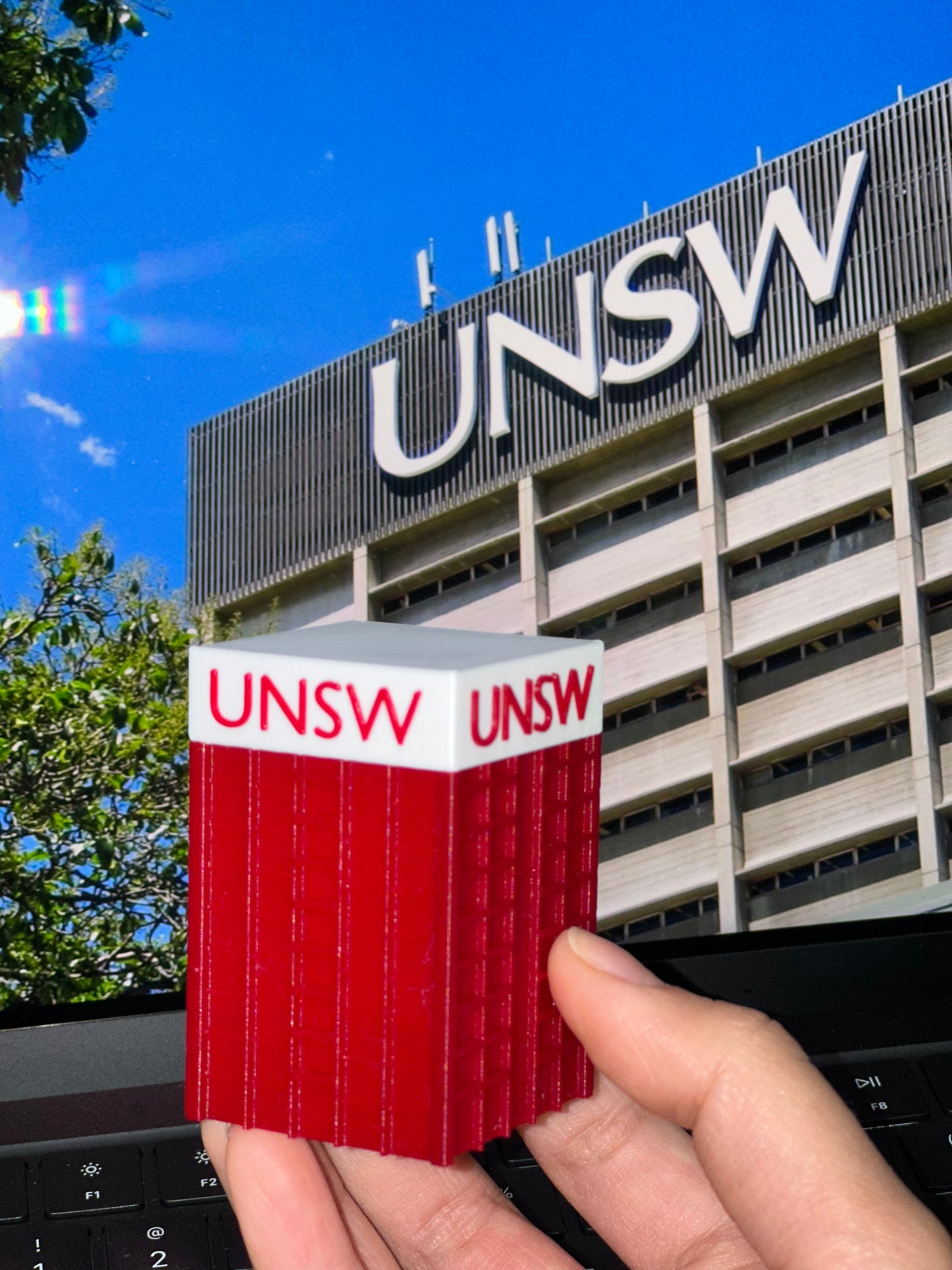 UNSW Main Library Miniature | 3D Printed - Red & White Edition