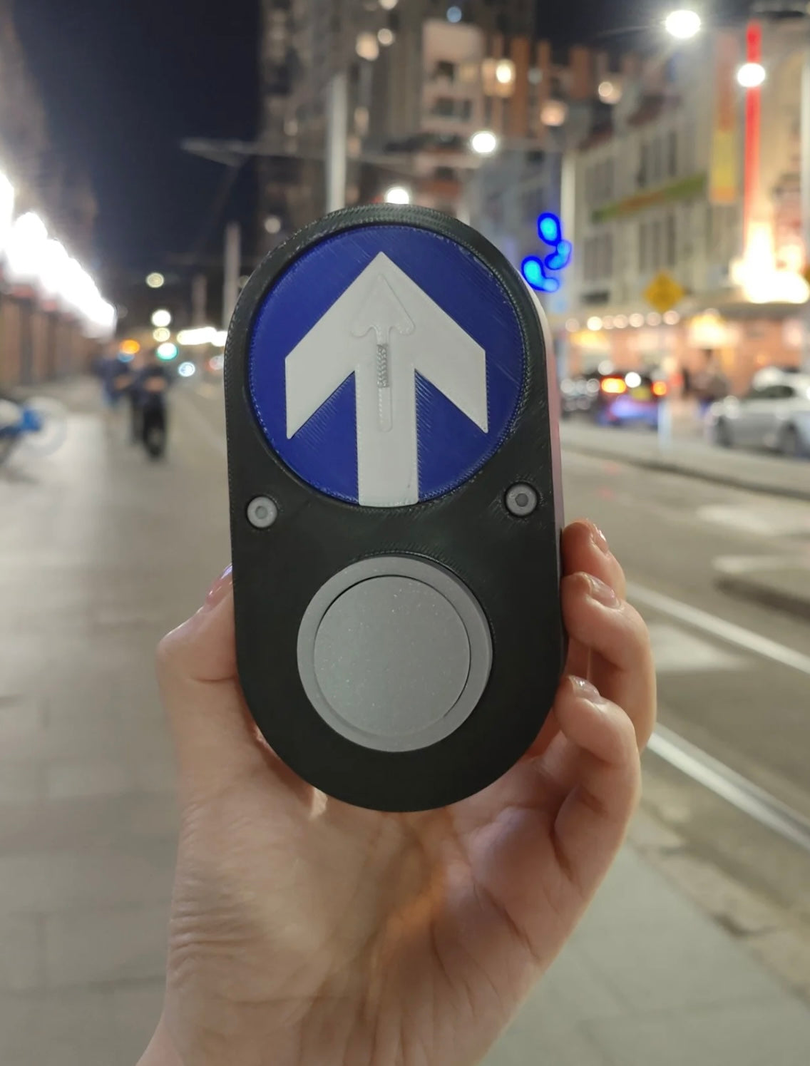 Australian Pedestrian Button – 12cm Desktop Display Edition