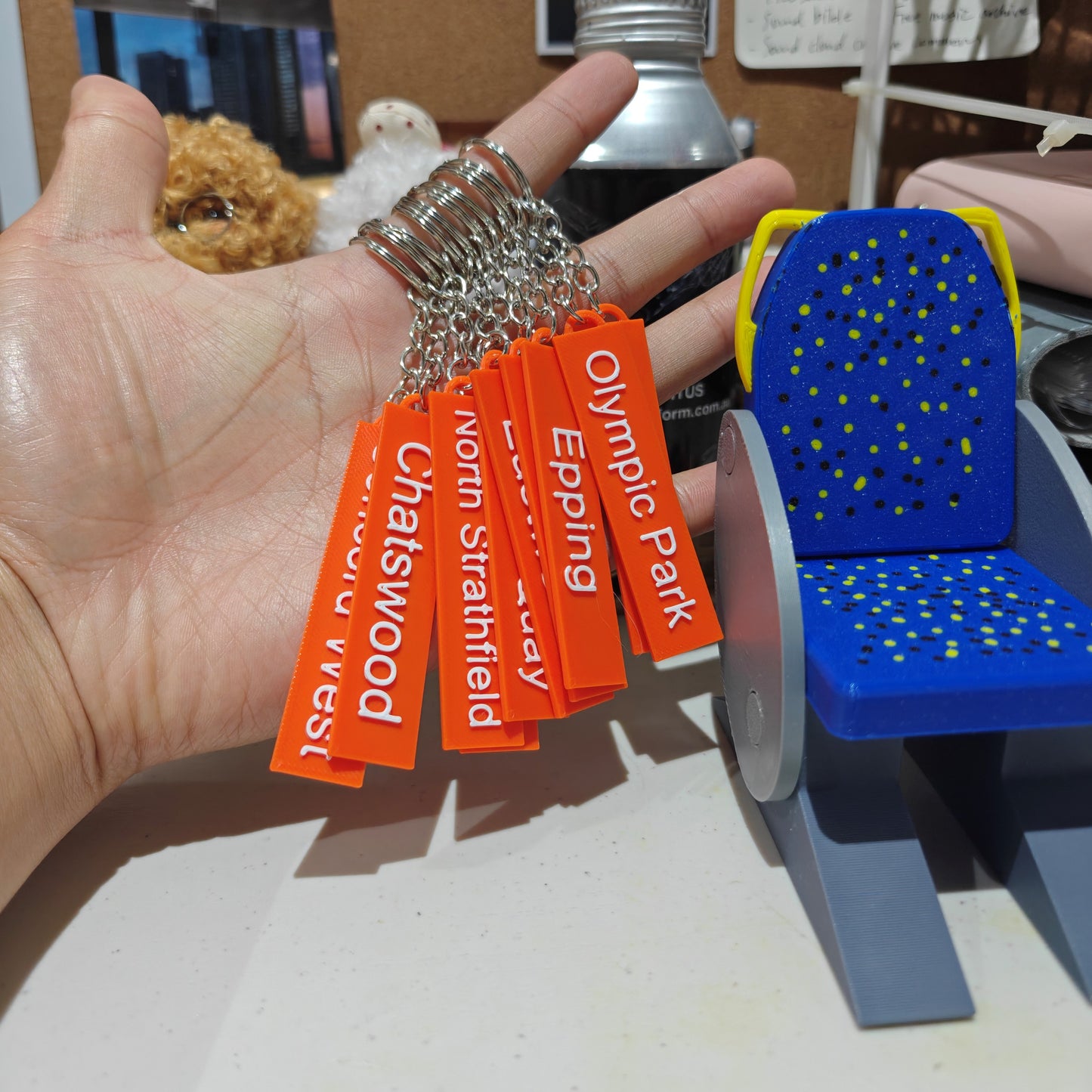 Sydney Train & Light Rail& Metro Station Key Chains | 3D Printed