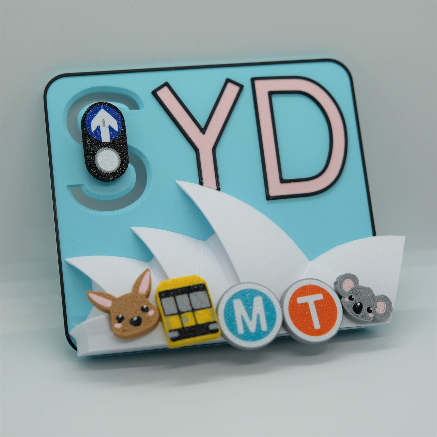 Slidable Sydney Theme Fridge Magnet | 3D Printed