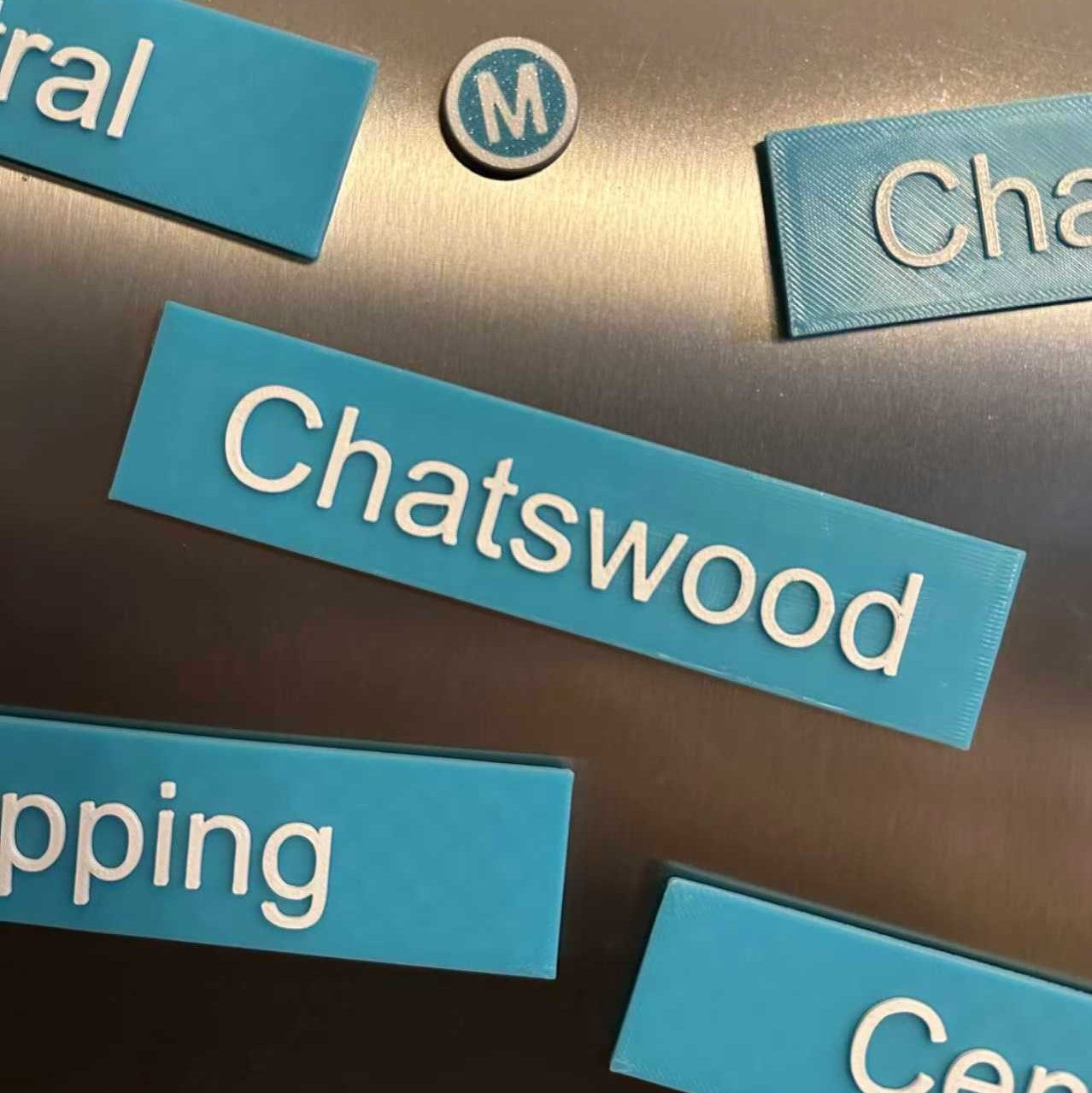 Sydney Train & Light Rail& Metro Station Fridge Magnets | 3D Printed