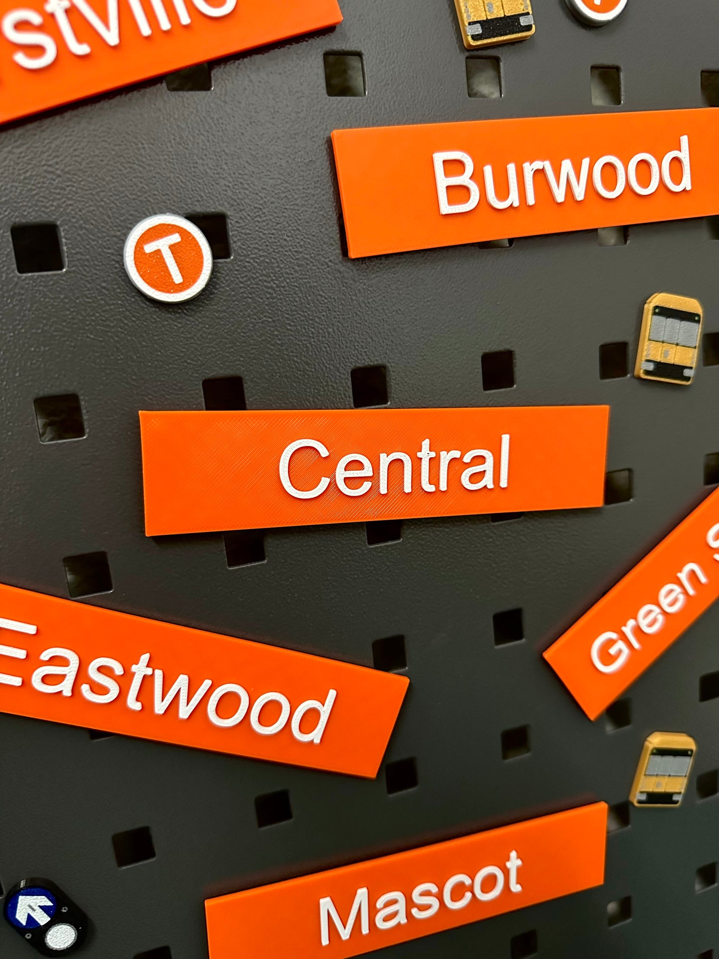 Sydney Train Station Sign Fridge Magnets | 3D Printed
