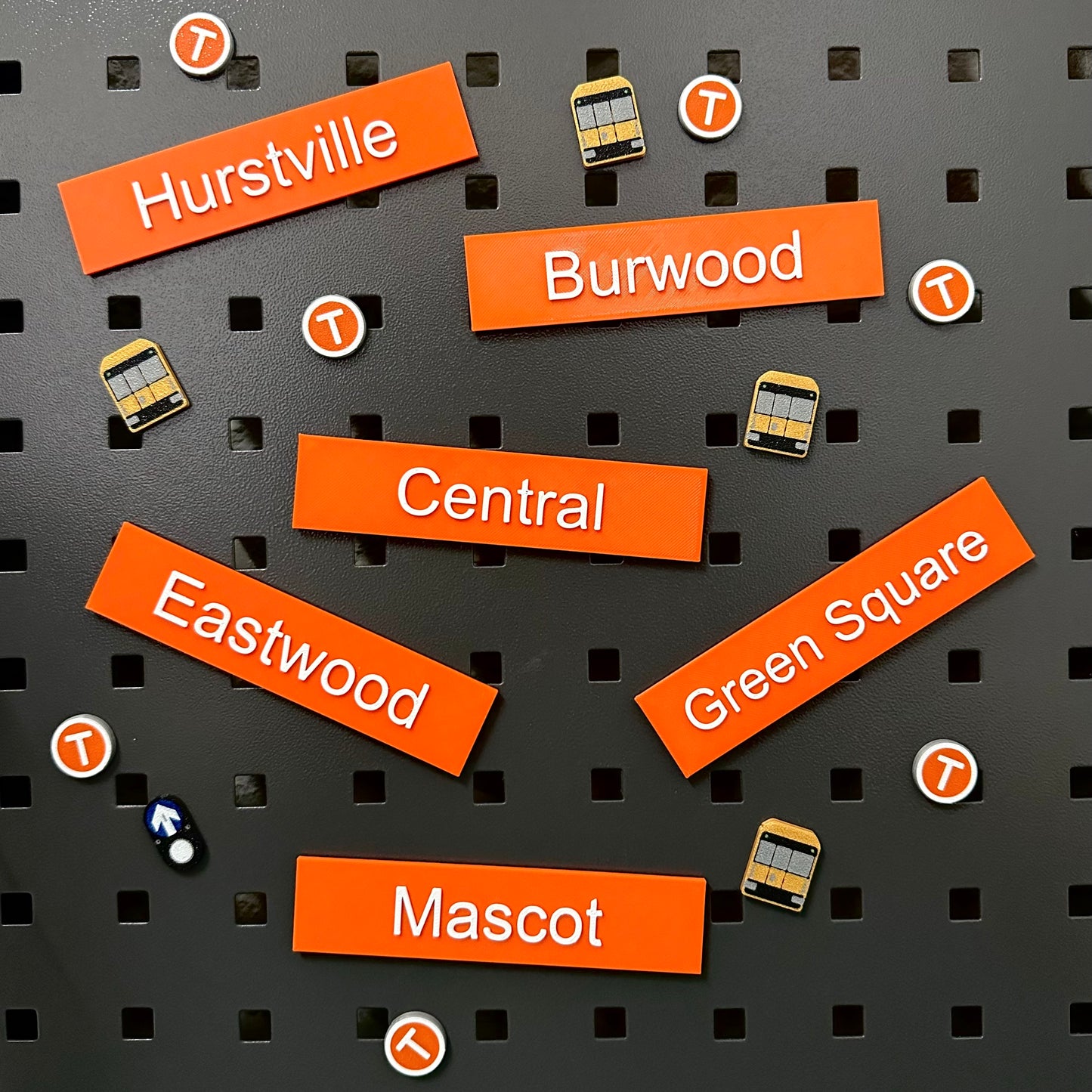 Sydney Train Station Sign Fridge Magnets | 3D Printed