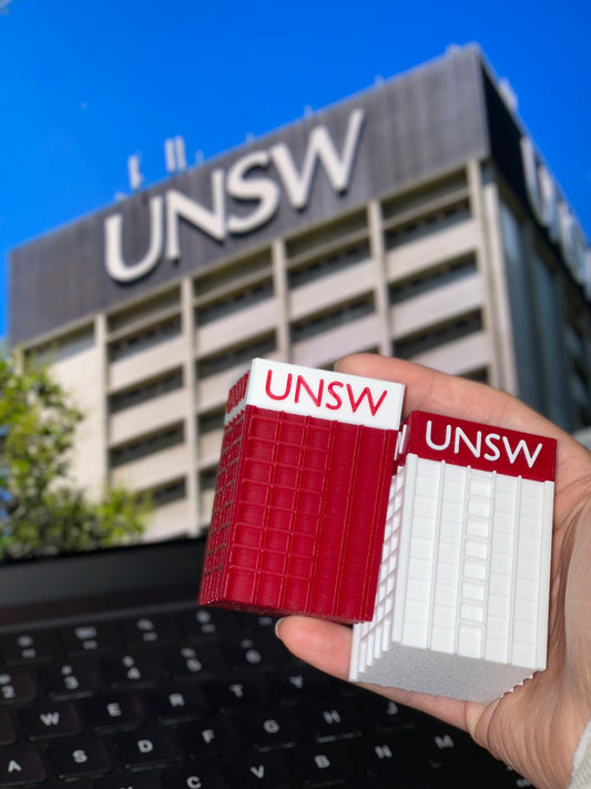 UNSW Main Library Miniature | 3D Printed - Red & White Edition