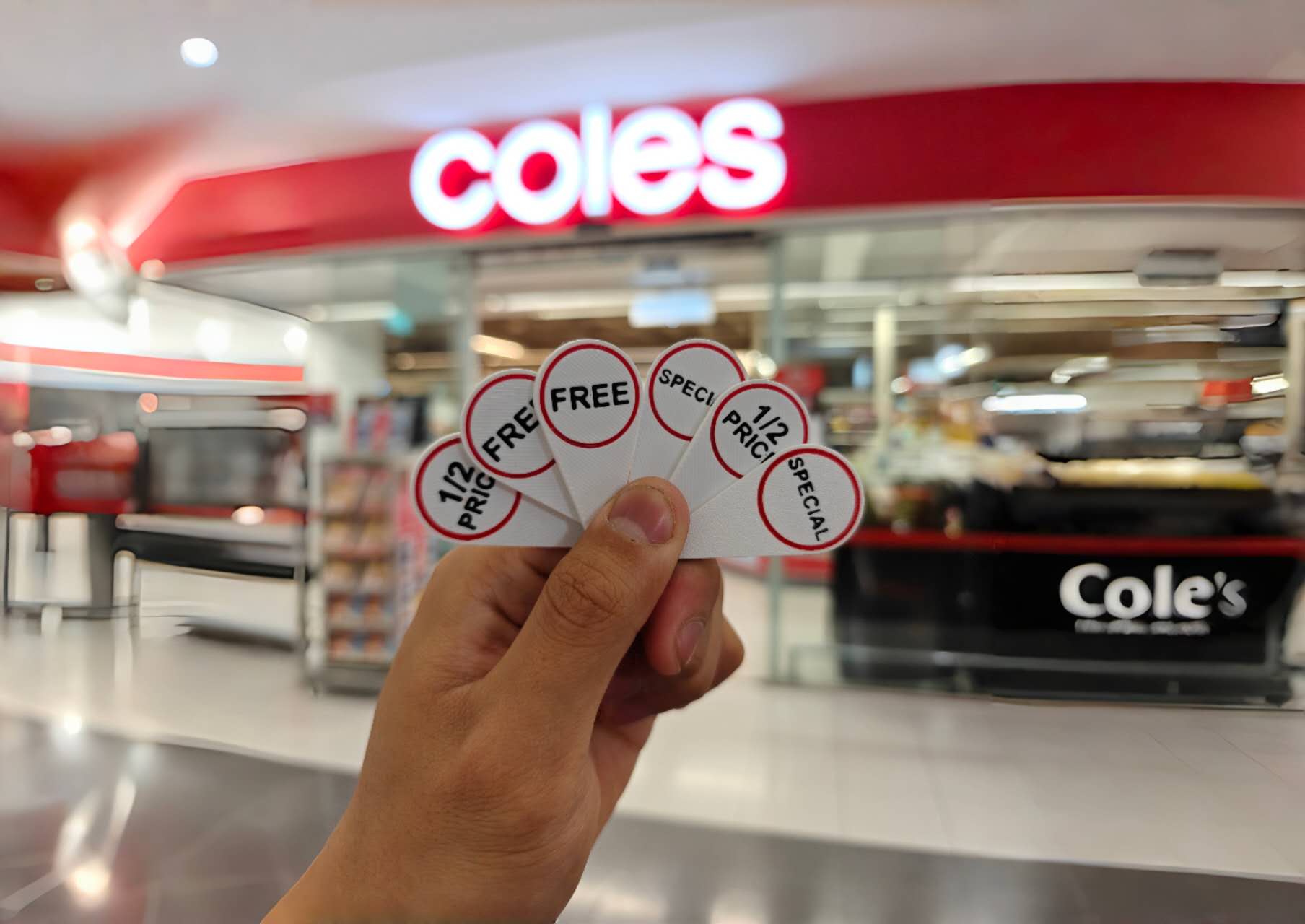 Shopping Trolley Token Keychain – Reusable Coin Replacement with Woolworths &amp; Coles Deal Tags