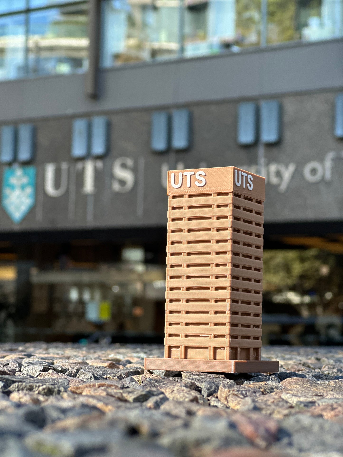 UTS Tower 3D printed architectural model desk display Sydney university miniature
